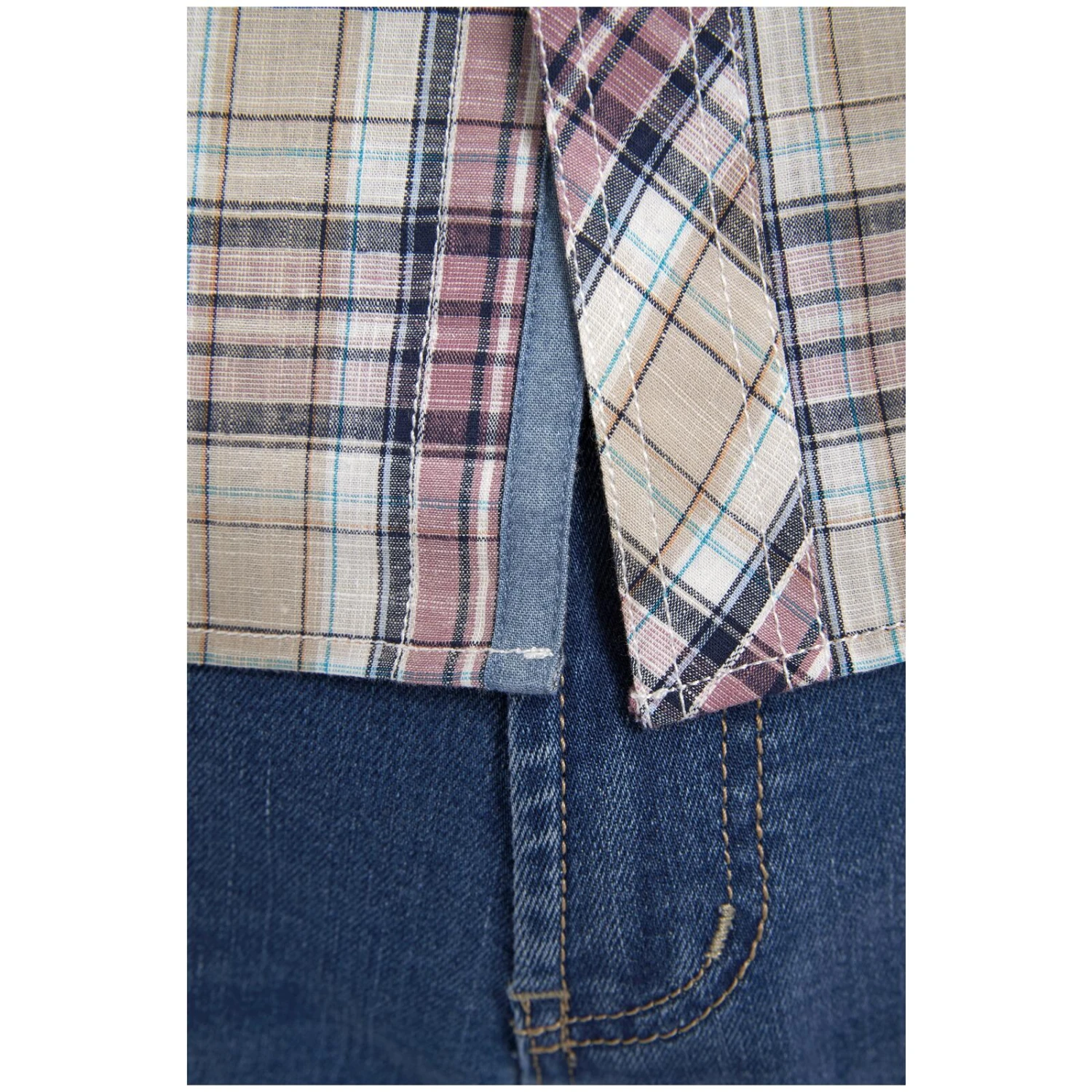 Kurzarmhemd PALLE Beige Kariert 8 Kurzarmhemd PALLE Beige Kariert – Bild 6