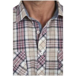 Kurzarmhemd PALLE Beige Kariert 17 Kurzarmhemd PALLE Beige Kariert -Warme Kleidung server 856