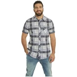 Kurzarmhemd AGNE Mint Kariert -Warme Kleidung server 859