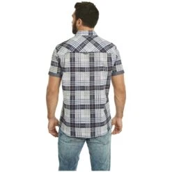 Kurzarmhemd AGNE Mint Kariert -Warme Kleidung server 860