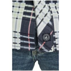 Kurzarmhemd AGNE Mint Kariert -Warme Kleidung server 863