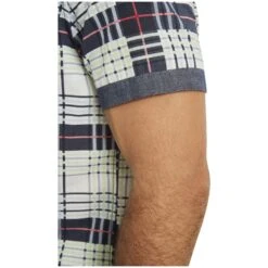 Kurzarmhemd AGNE Mint Kariert -Warme Kleidung server 865