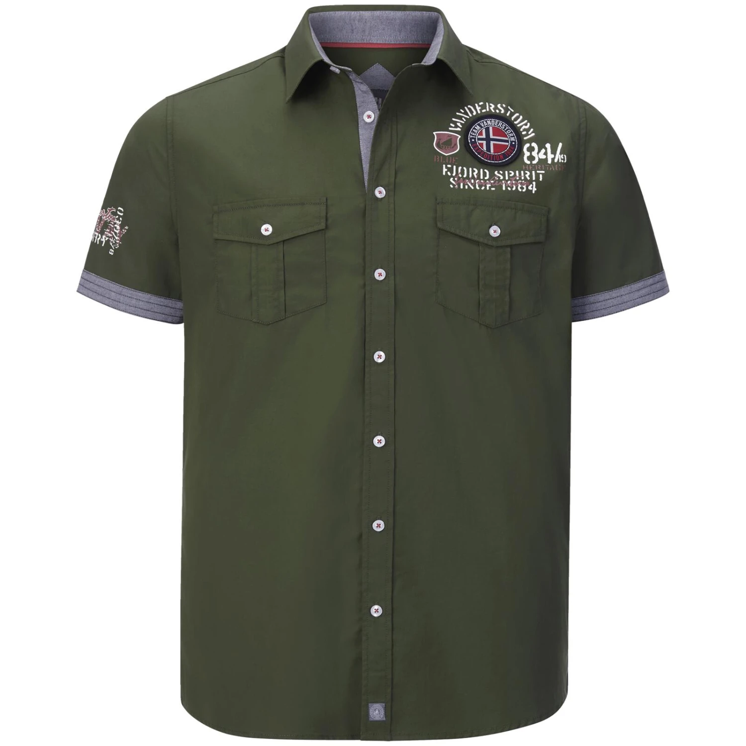 Kurzarmhemd SNOFRED Oliv 3 Kurzarmhemd SNOFRED Oliv