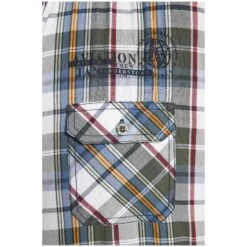 Kurzarmhemd AAGES Oliv Kariert -Warme Kleidung server 901