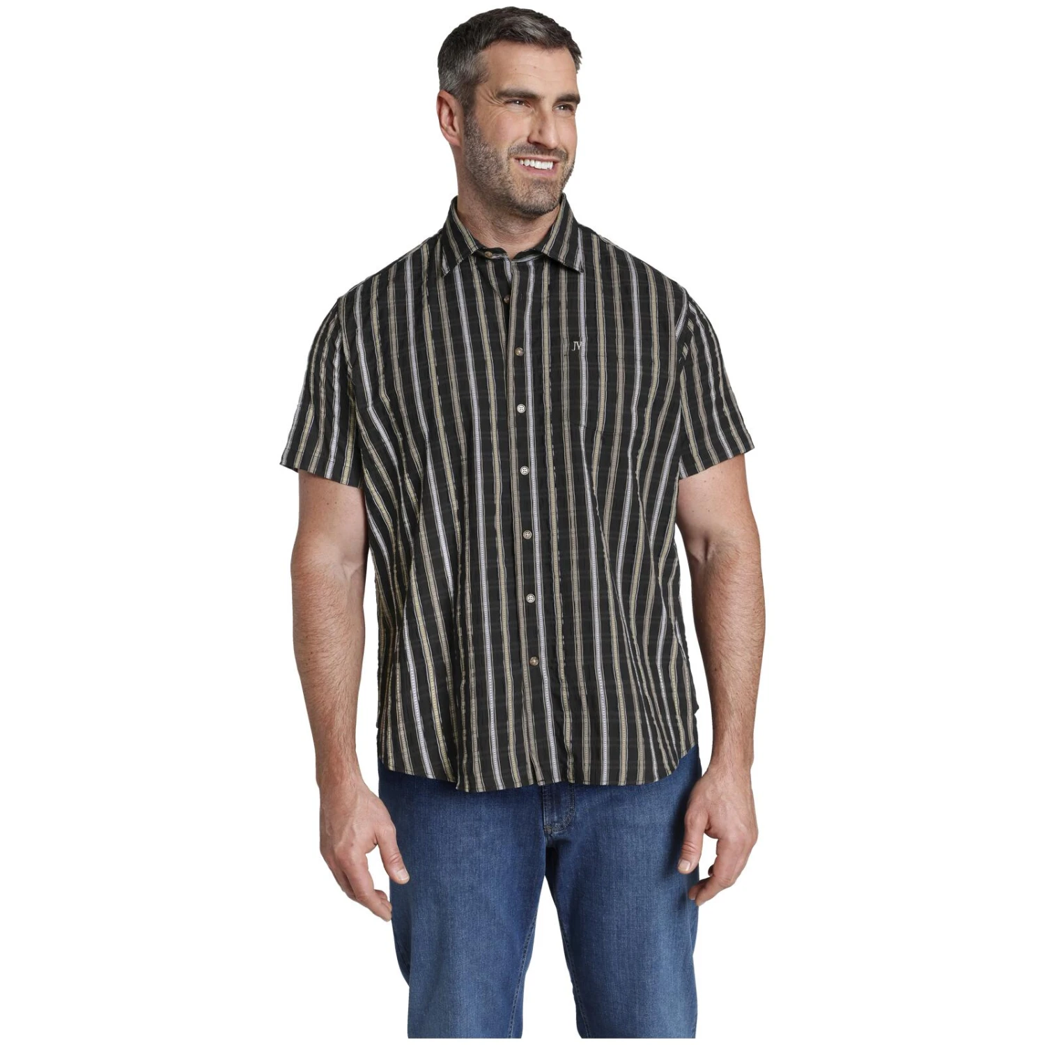 Hemd HINNE Schwarz Beige 4 Hemd HINNE Schwarz Beige – Bild 2