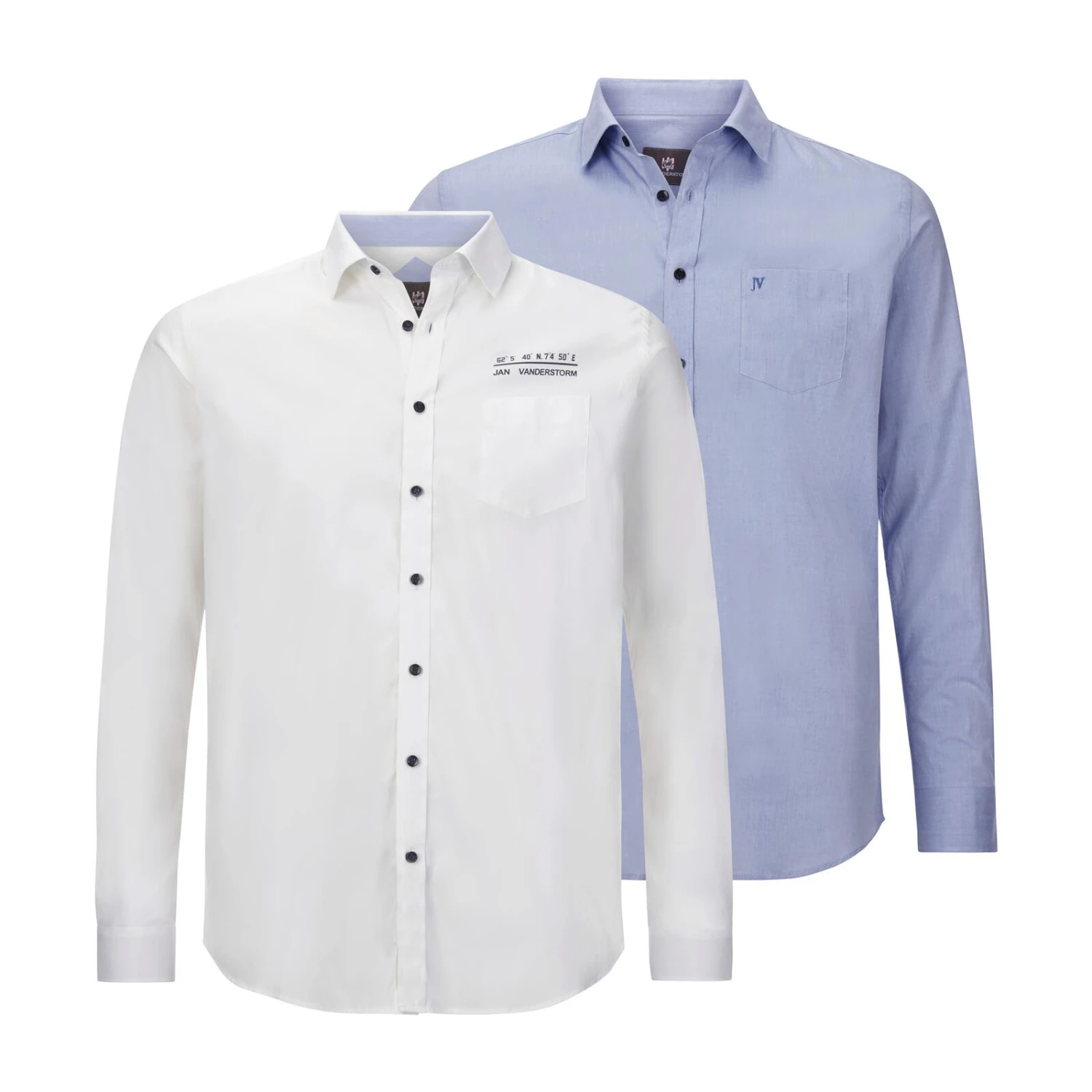 Doppelpack Hemd ULFE Hellblau Weiß 3 Doppelpack Hemd ULFE Hellblau Weiß