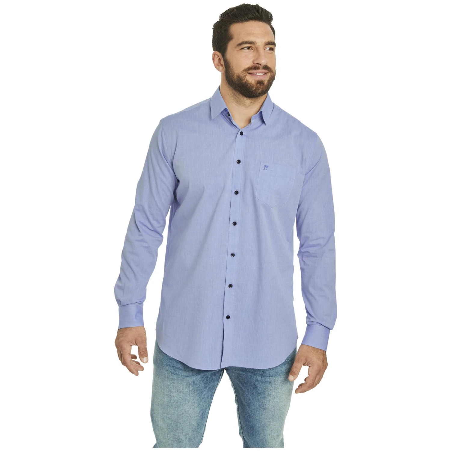 Doppelpack Hemd ULFE Hellblau Weiß 4 Doppelpack Hemd ULFE Hellblau Weiß – Bild 2