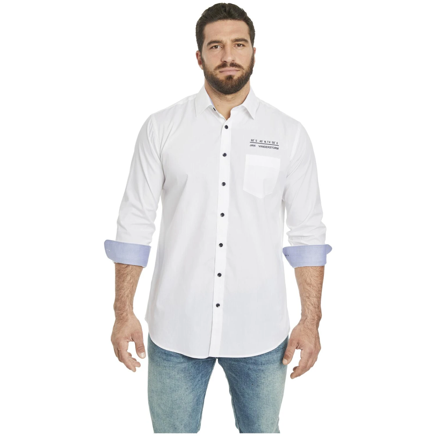 Doppelpack Hemd ULFE Hellblau Weiß 5 Doppelpack Hemd ULFE Hellblau Weiß – Bild 3