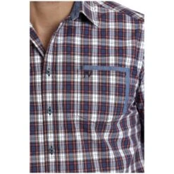 Kurzarmhemd SINDBALD Blau Rot Kariert 12 Kurzarmhemd SINDBALD Blau Rot Kariert -Warme Kleidung server 923