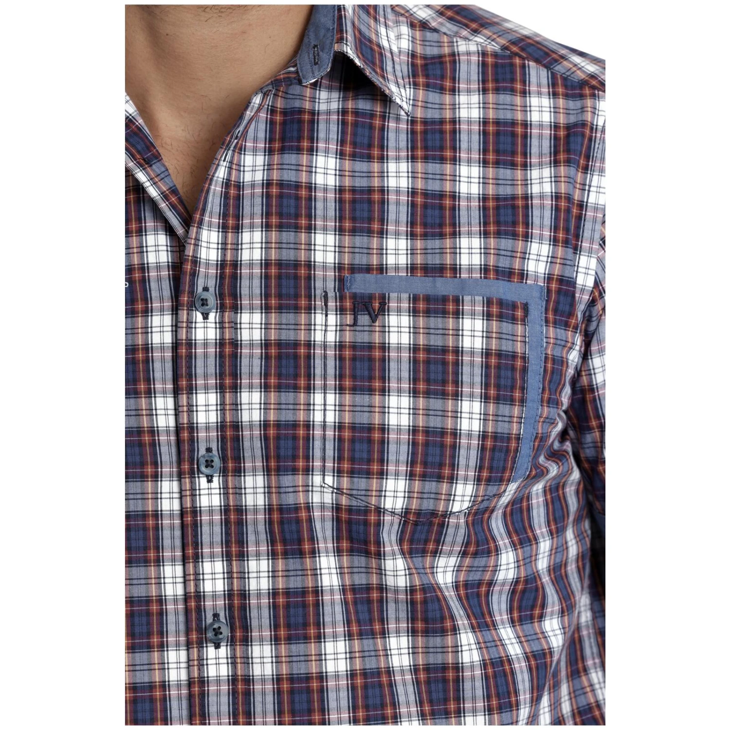 Kurzarmhemd SINDBALD Blau Rot Kariert 6 Kurzarmhemd SINDBALD Blau Rot Kariert – Bild 4