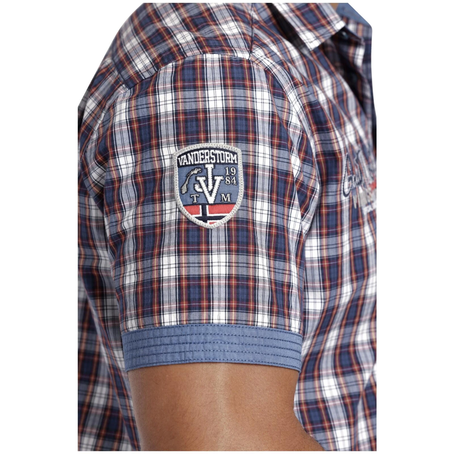 Kurzarmhemd SINDBALD Blau Rot Kariert 7 Kurzarmhemd SINDBALD Blau Rot Kariert – Bild 5