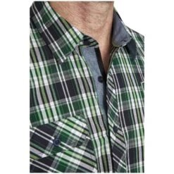 Kurzarmhemd JONFINN Dunkelblau Kariert -Warme Kleidung server 994